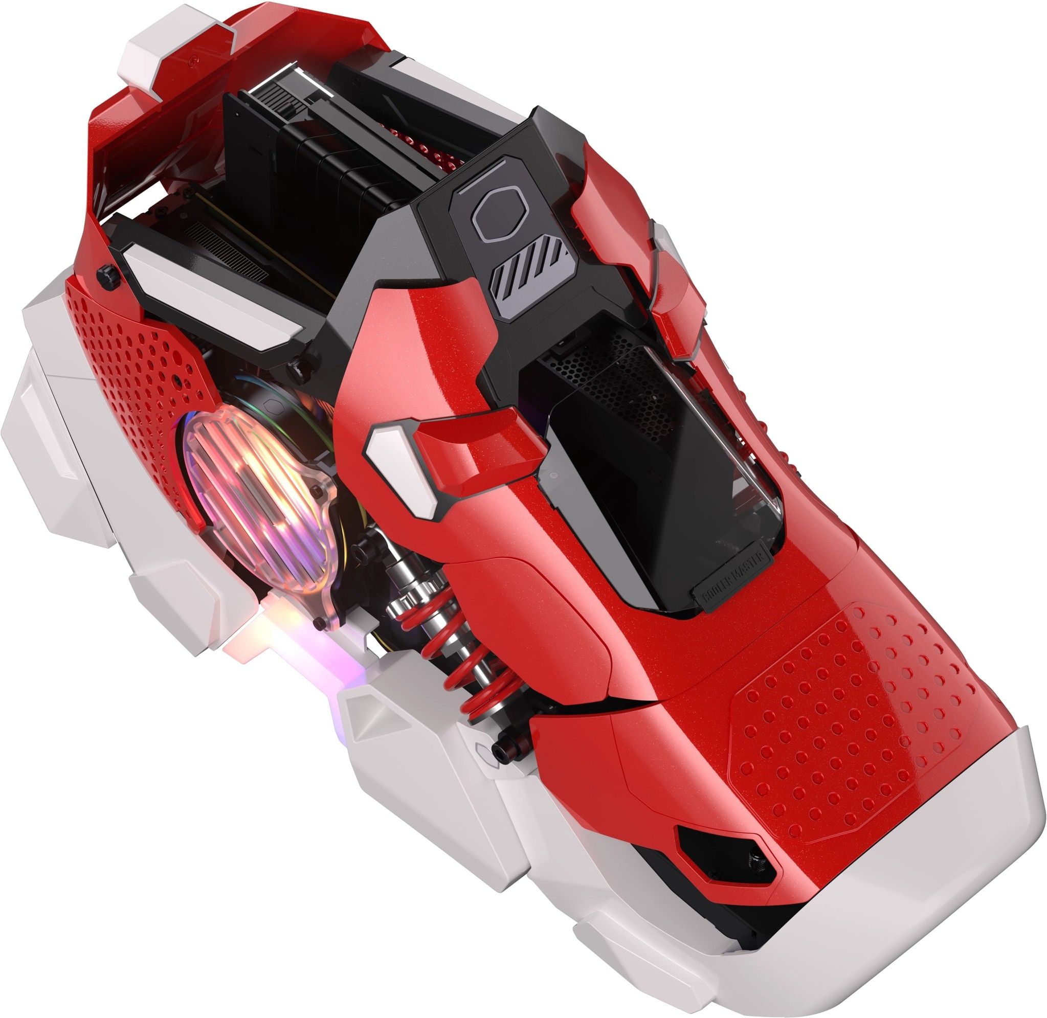 Boitier Custom Mini Itx Cooler Master Sneaker X Avec Alimentation 850W Rouge
