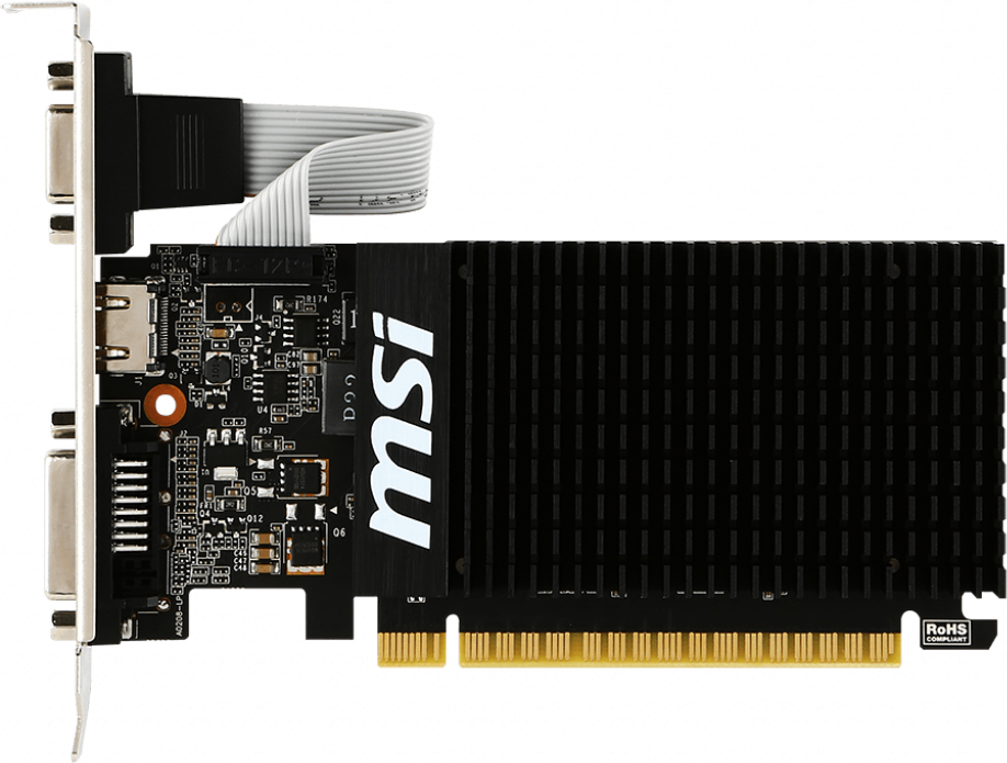 Nvidia Msi Geforce Gt710 2Gd3H 2Go Lp Low Profile Passive