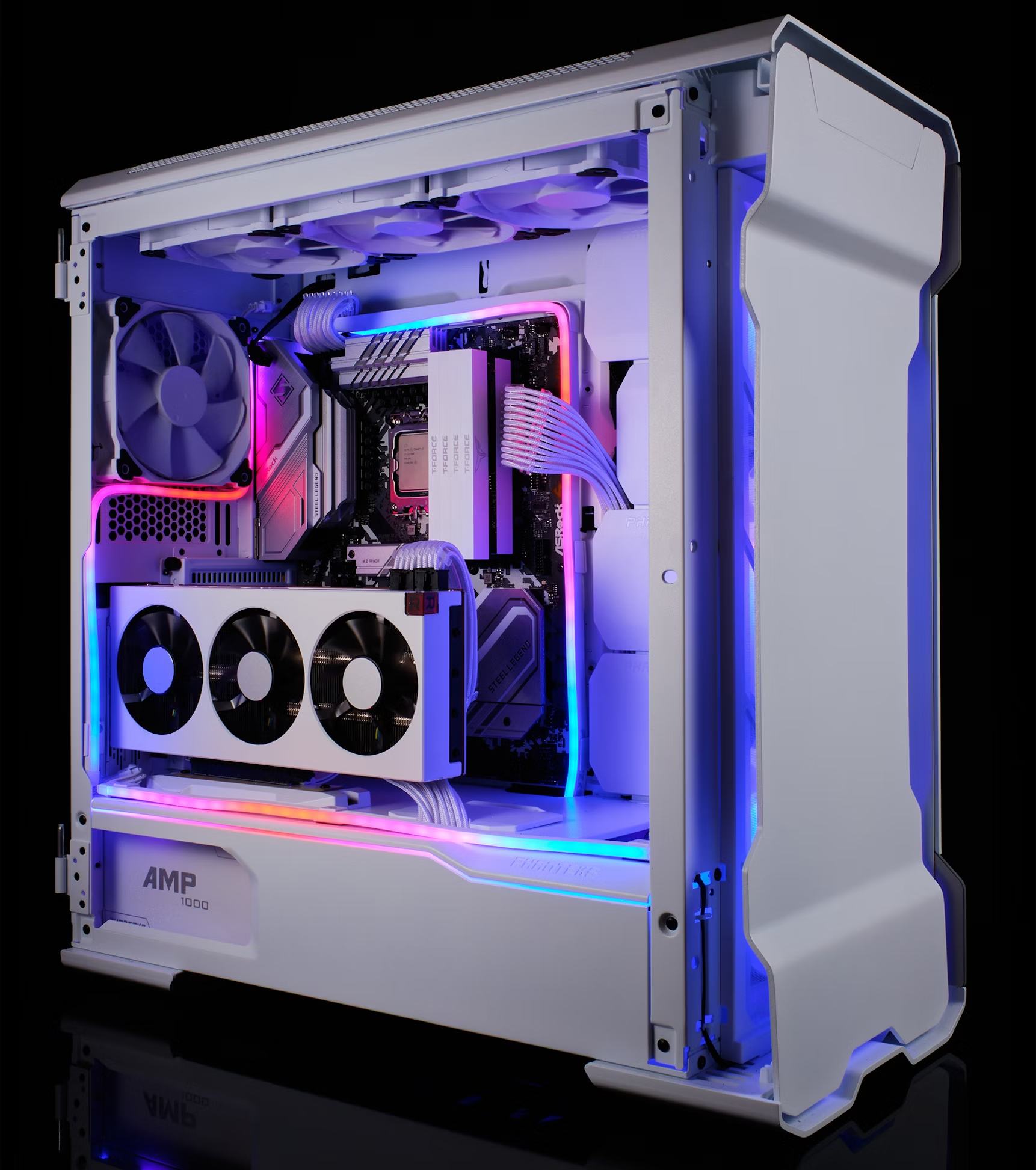 Lot De 2 Bandeaux Led Phanteks Neon Digital Rgb 40Cm Blanc