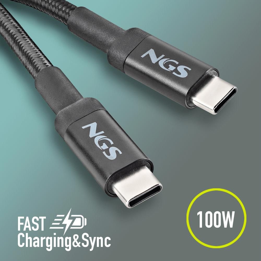 Cable Ngs Knot Usb C Mm 2M 100W Noir
