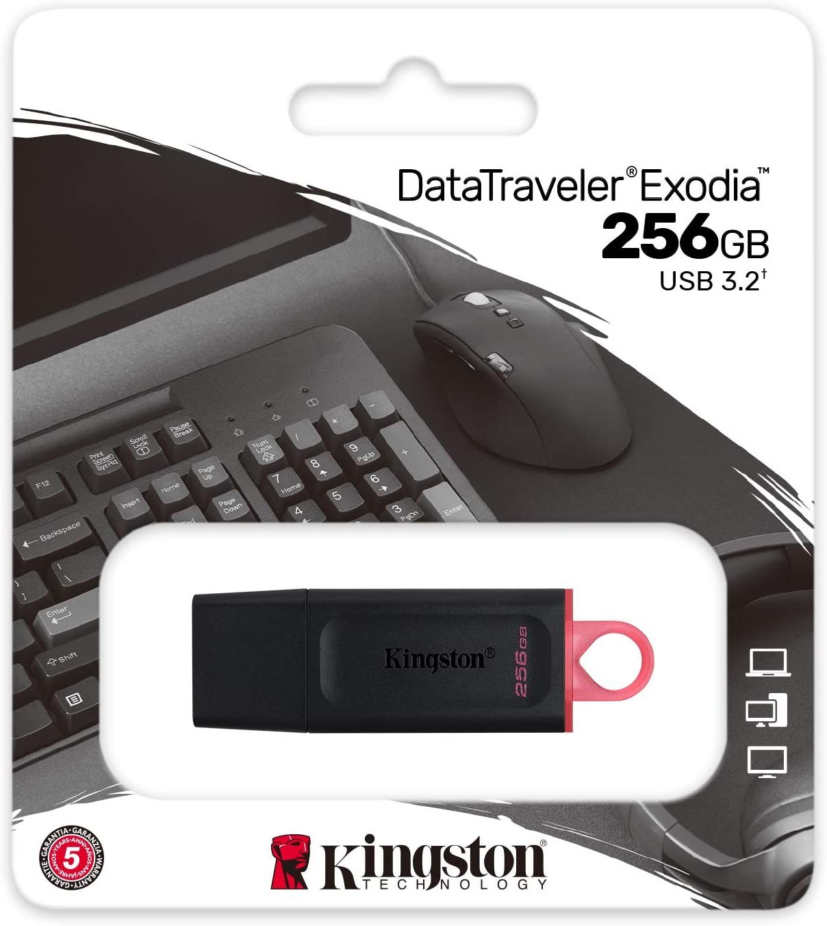 Cle Usb 32 Kingston Datatraveler Exodia 256Go Rosenoir