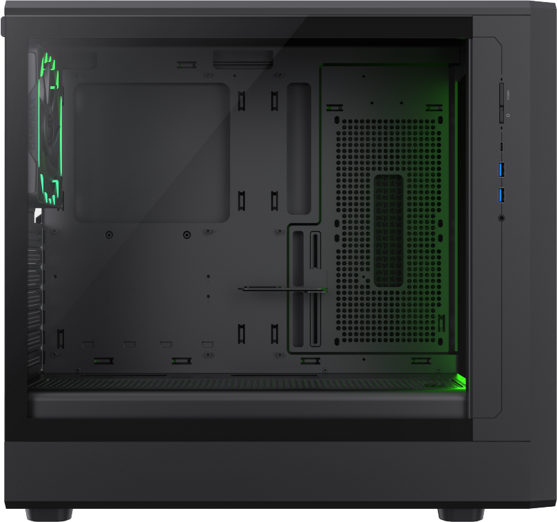 Boitier Moyen Tour Atx Gamemax Claw 460 Rgb Avec Panneau Vitre Noir