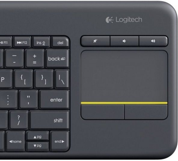 Sans Fil Logitech K400 Plus Wireless Touch Noir