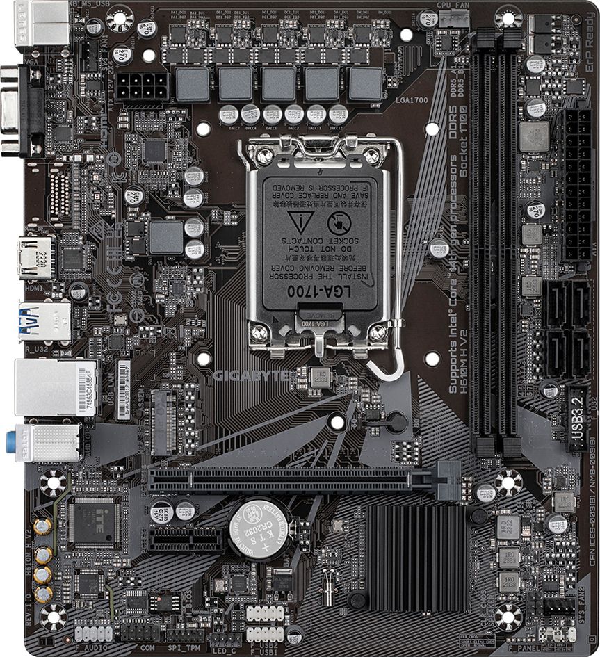 Gigabyte H610M H V2 Ddr5 Intel Lga 1700 Micro Atx