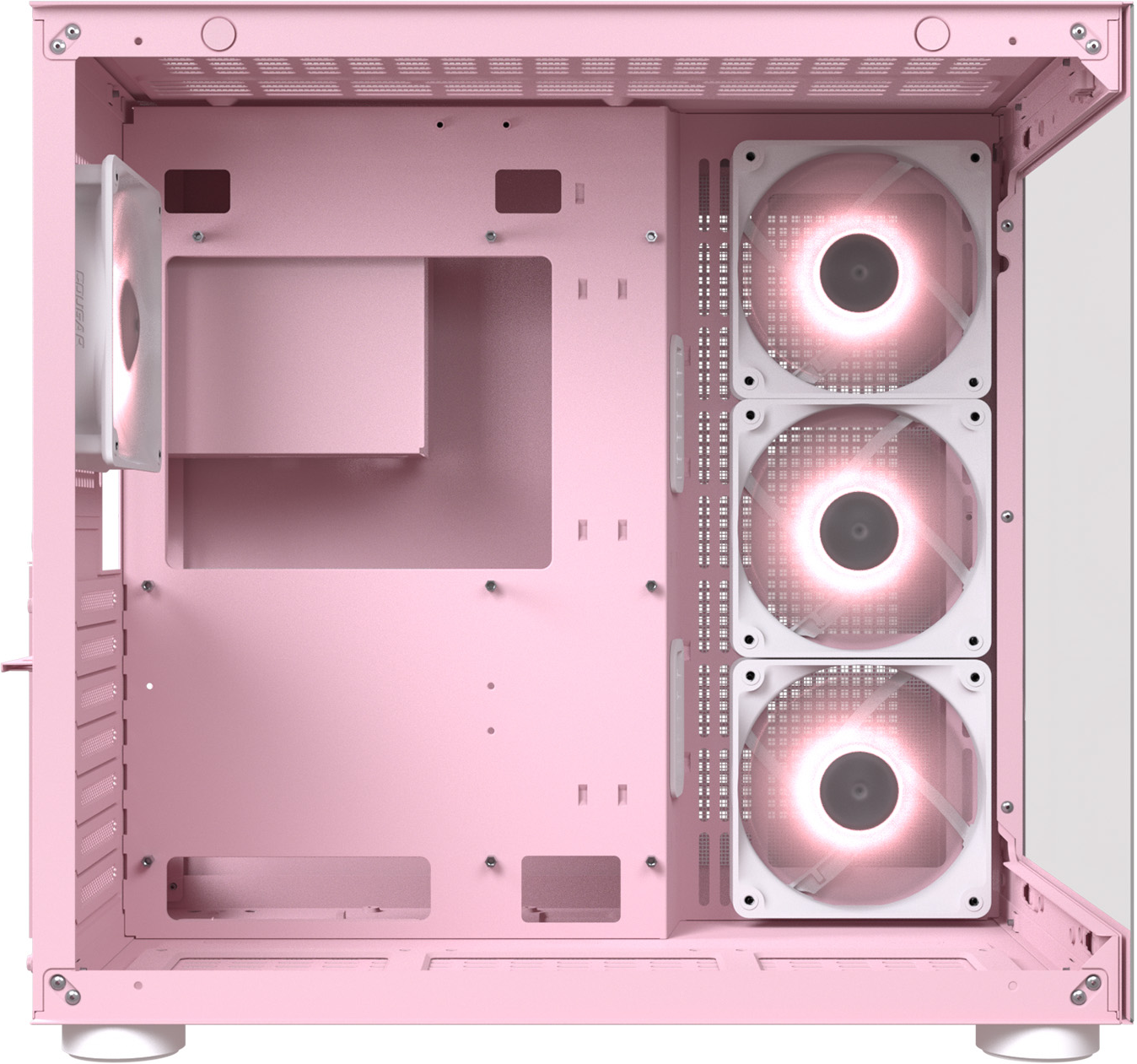 Boitier Moyen Tour Atx Cougar Fv150 Rgb Avec Panneaux Vitres Rose