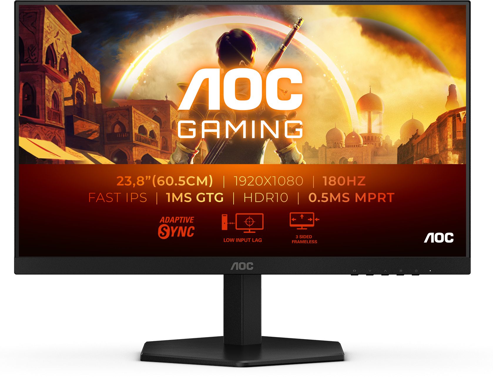 24 Pouces Aoc Gaming G4 24G42E Full Hd 180Hz Noir