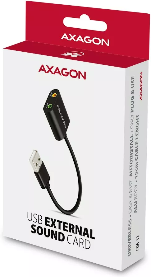 Mini Carte Son Axagon Ada 12 Externe Usb
