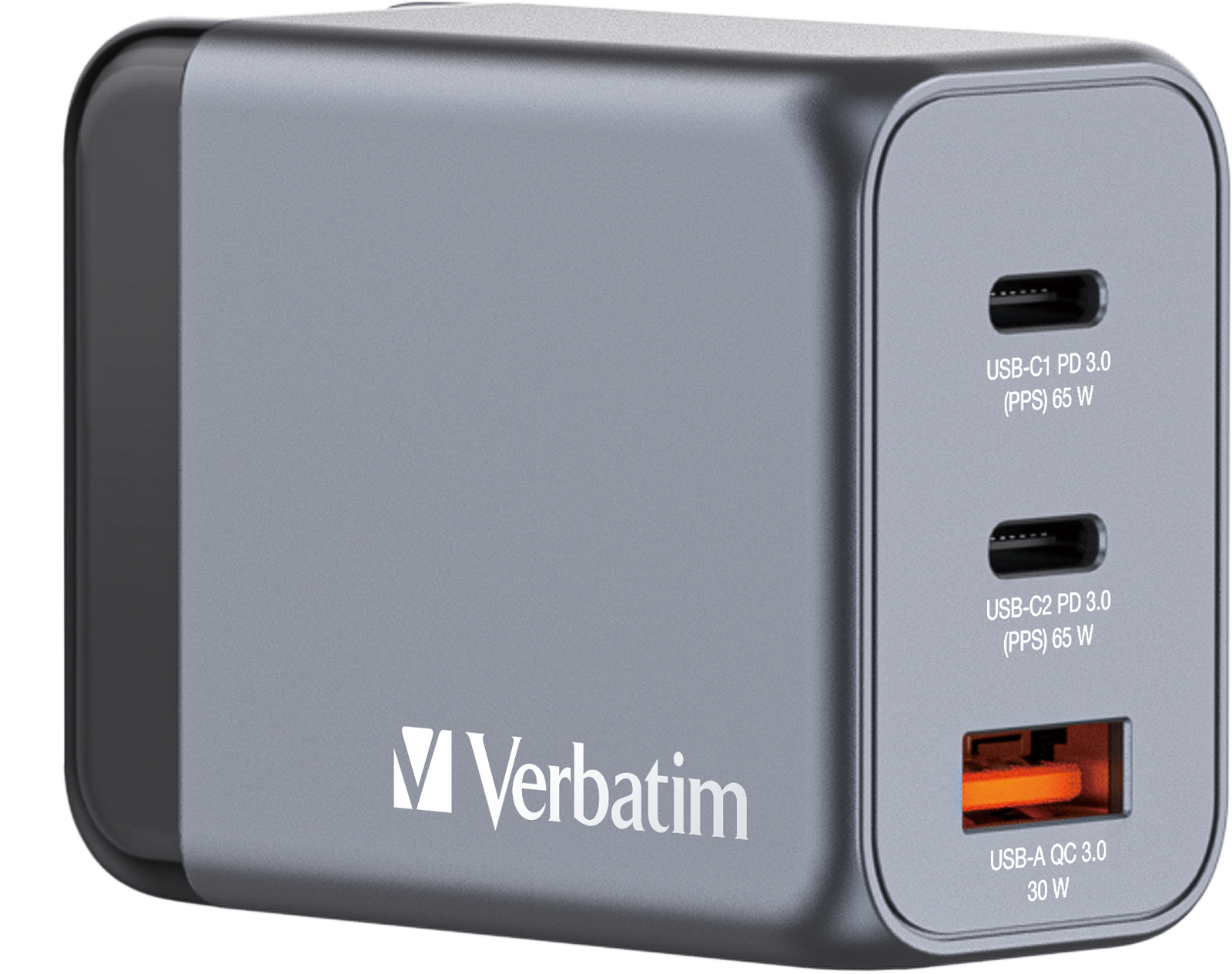 Secteur Verbatim Gnc 1X Port Usb A 2X Ports Usb C 65W Noir