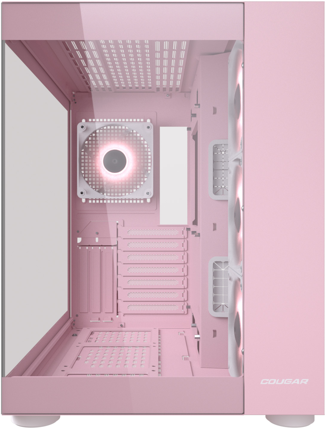 Boitier Moyen Tour Atx Cougar Fv150 Rgb Avec Panneaux Vitres Rose