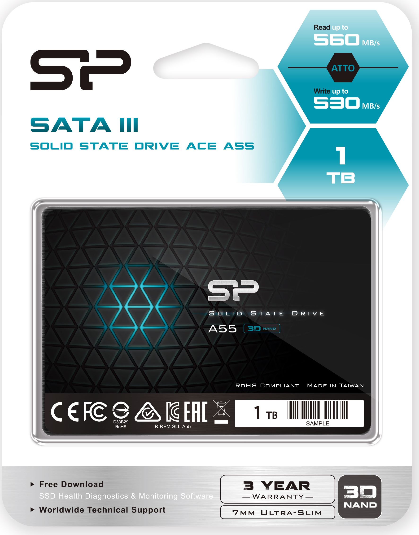 Disque Ssd Silicon Power Ace A55 1To S Ata 25 Pouces
