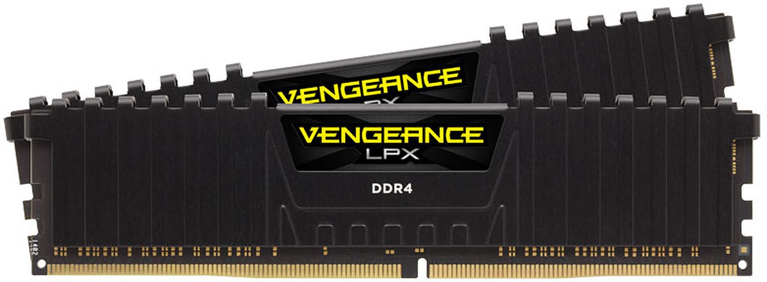 Kit Barrettes Memoire 32Go 2X16Go Dimm Ddr4 Corsair Vengeance Lpx 3200Mhz Noir Optimise Ryzen