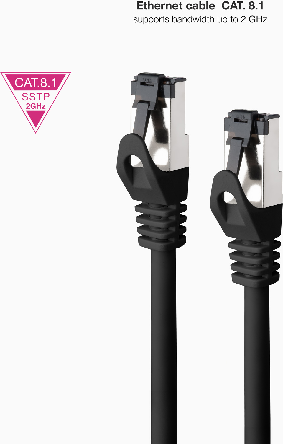 Cablecordon Reseau Rj45 Nanocable Categorie 8 Sstp Sftp 5M Noir