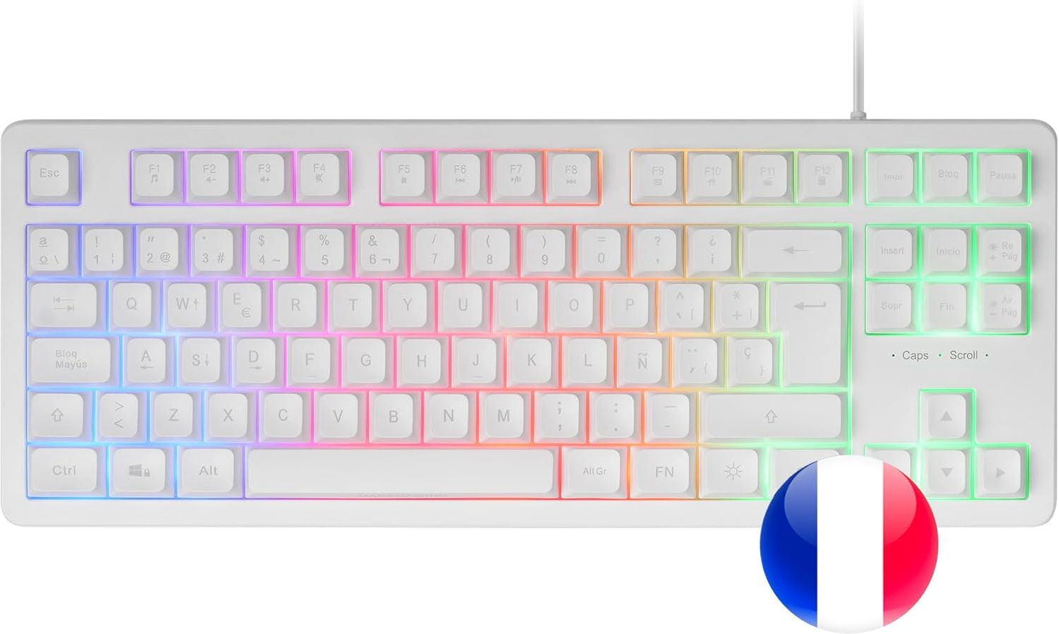 Gamer Mars Gaming Mk023 Rgb Blanc