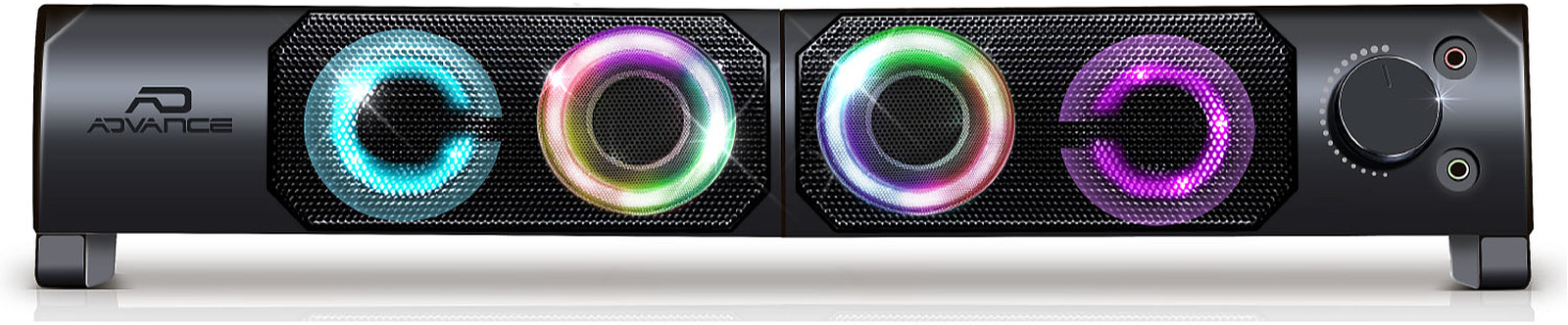Enceintes 2En1 Advance Soundphonic 20 Rgb Noir