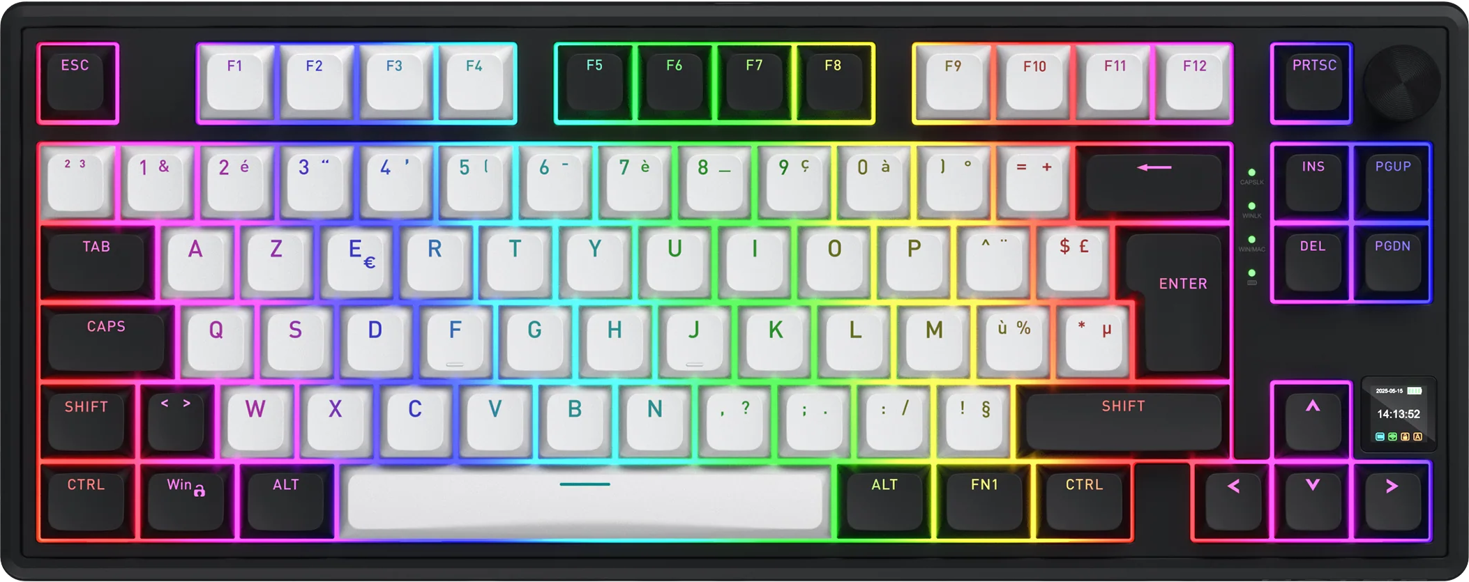 Gamer Sans Fil Mecanique Hator Aurum Linear Hator Skyfall 80 Mag Ultima 8K Tkl Rgb Noir