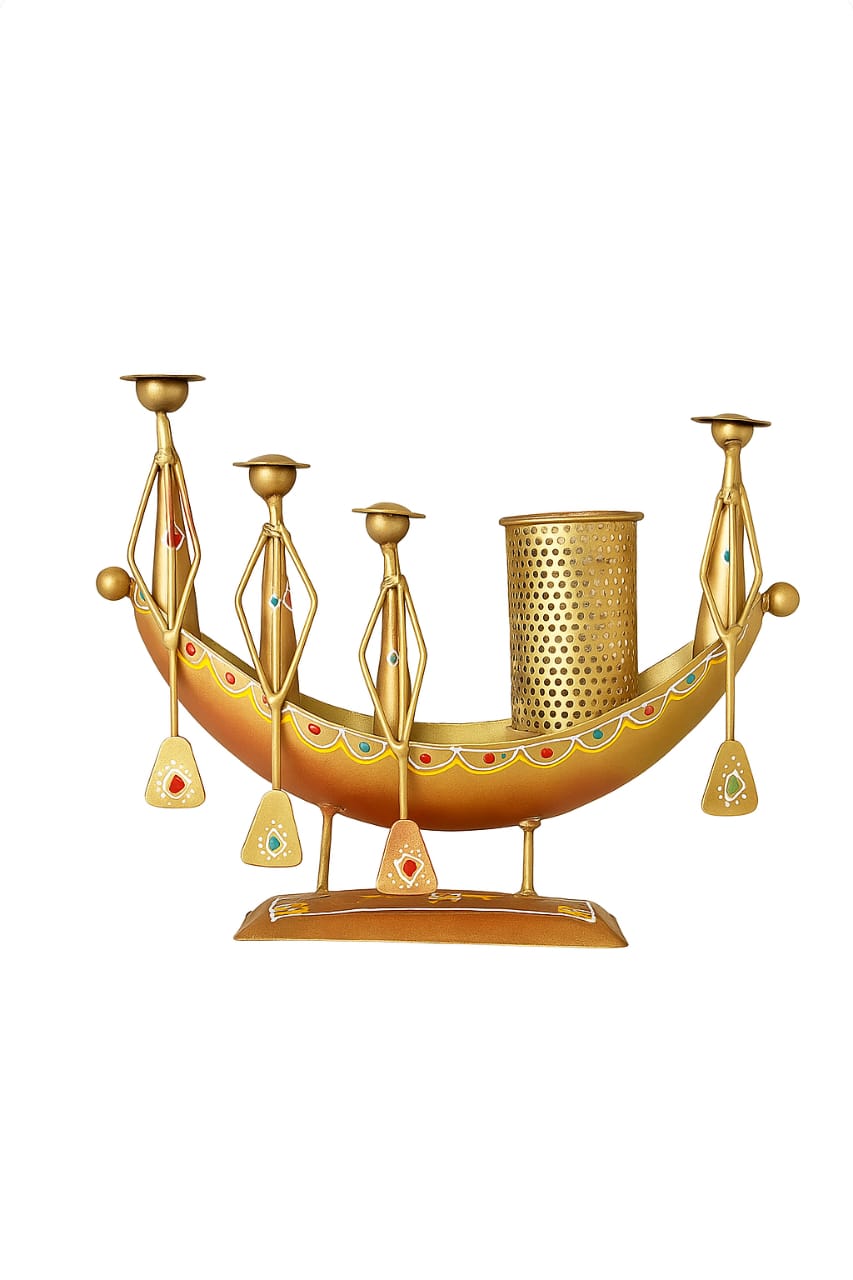 Handcrafted Brass Boat Showpiece