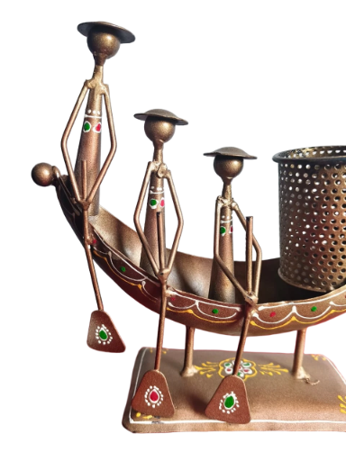 Handcrafted Brass Boat Showpiece