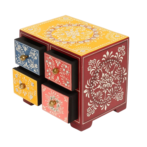 Hand-painted Wooden Jewelry Box