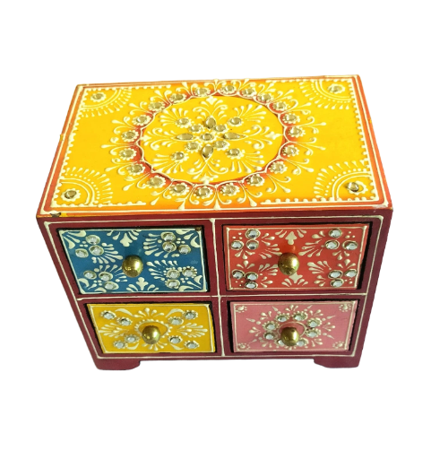 Hand-painted Wooden Jewelry Box