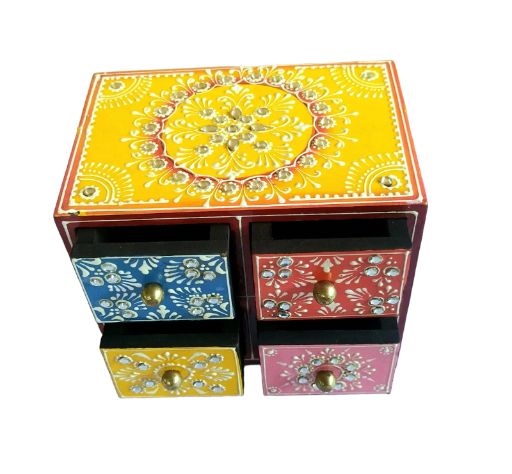 Hand-painted Wooden Jewelry Box