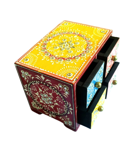 Hand-painted Wooden Jewelry Box