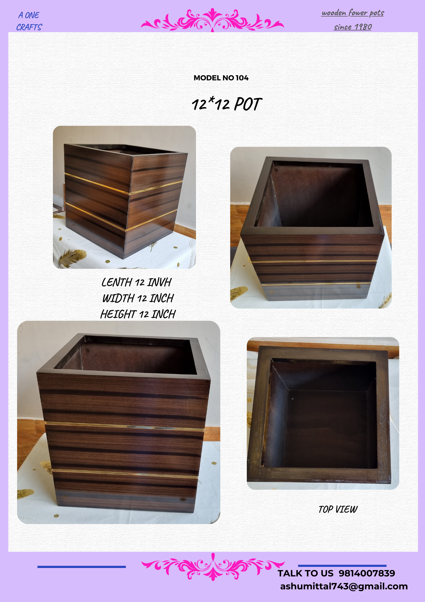 Polish Wooden flower pots