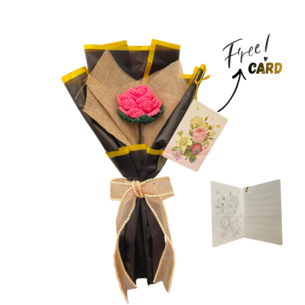 handmade crochet rose bouquet