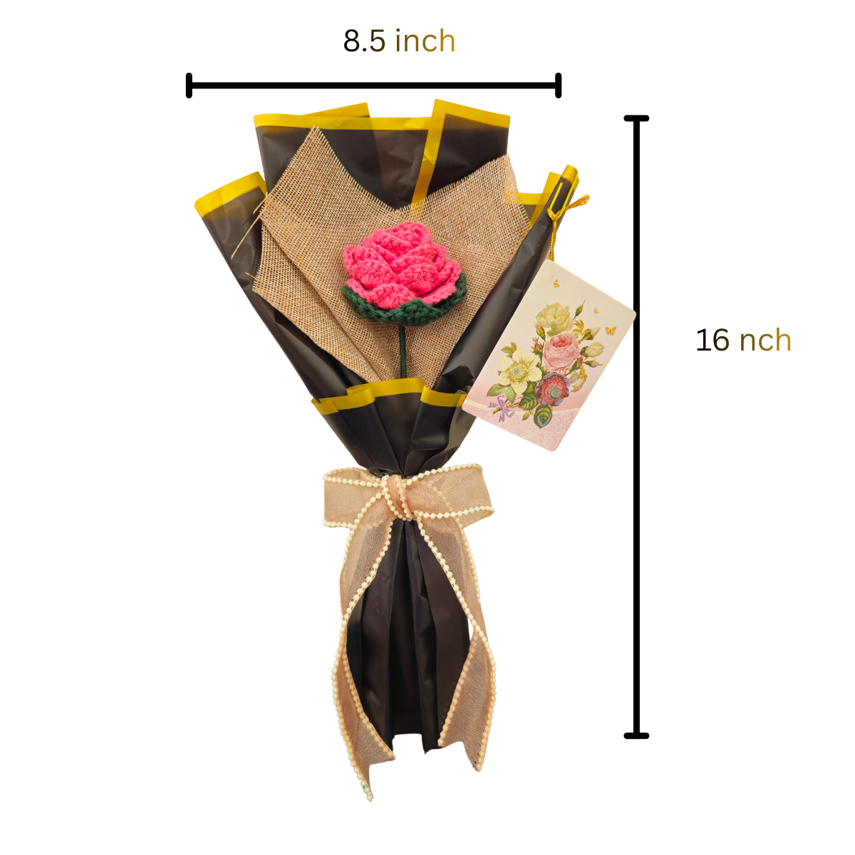 handmade crochet rose bouquet