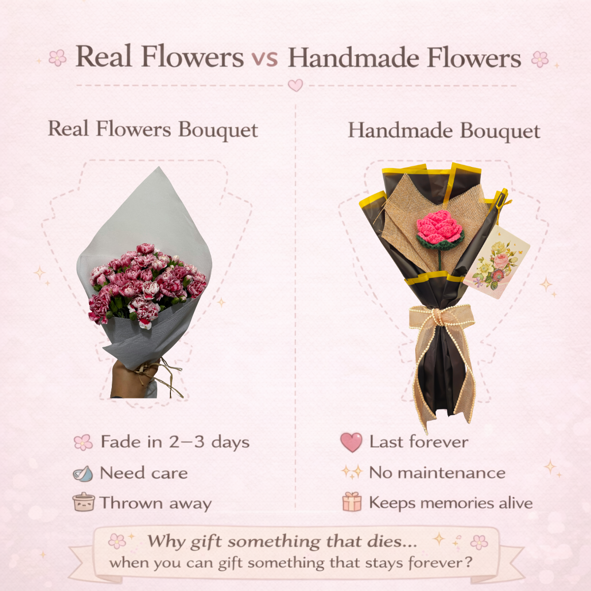 handmade crochet rose bouquet