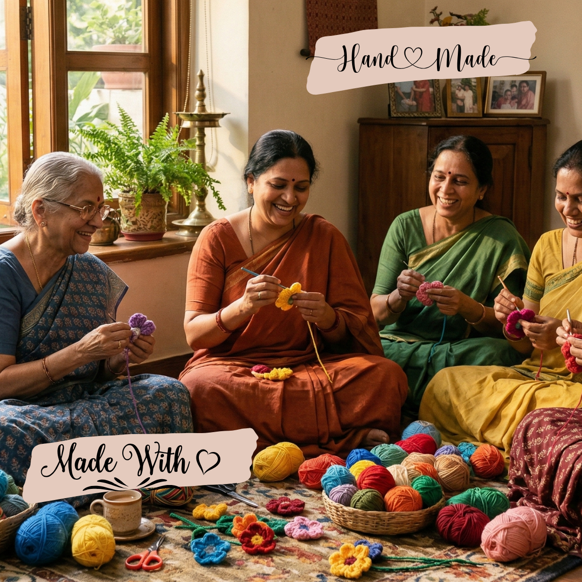 handmade crochet rose bouquet