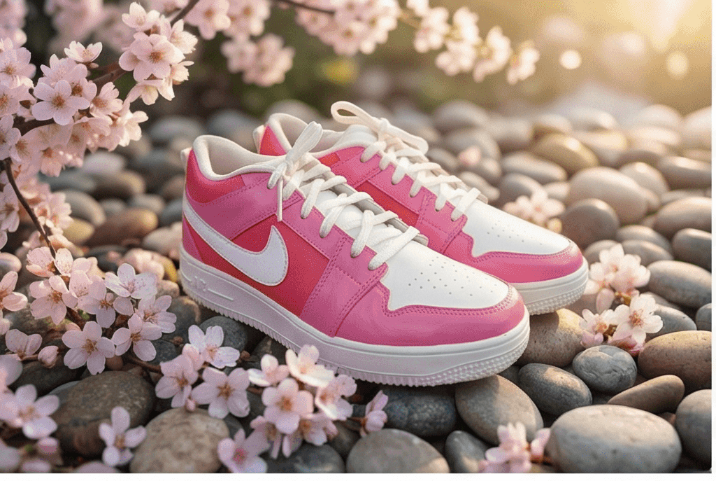 Pink White Sneakers