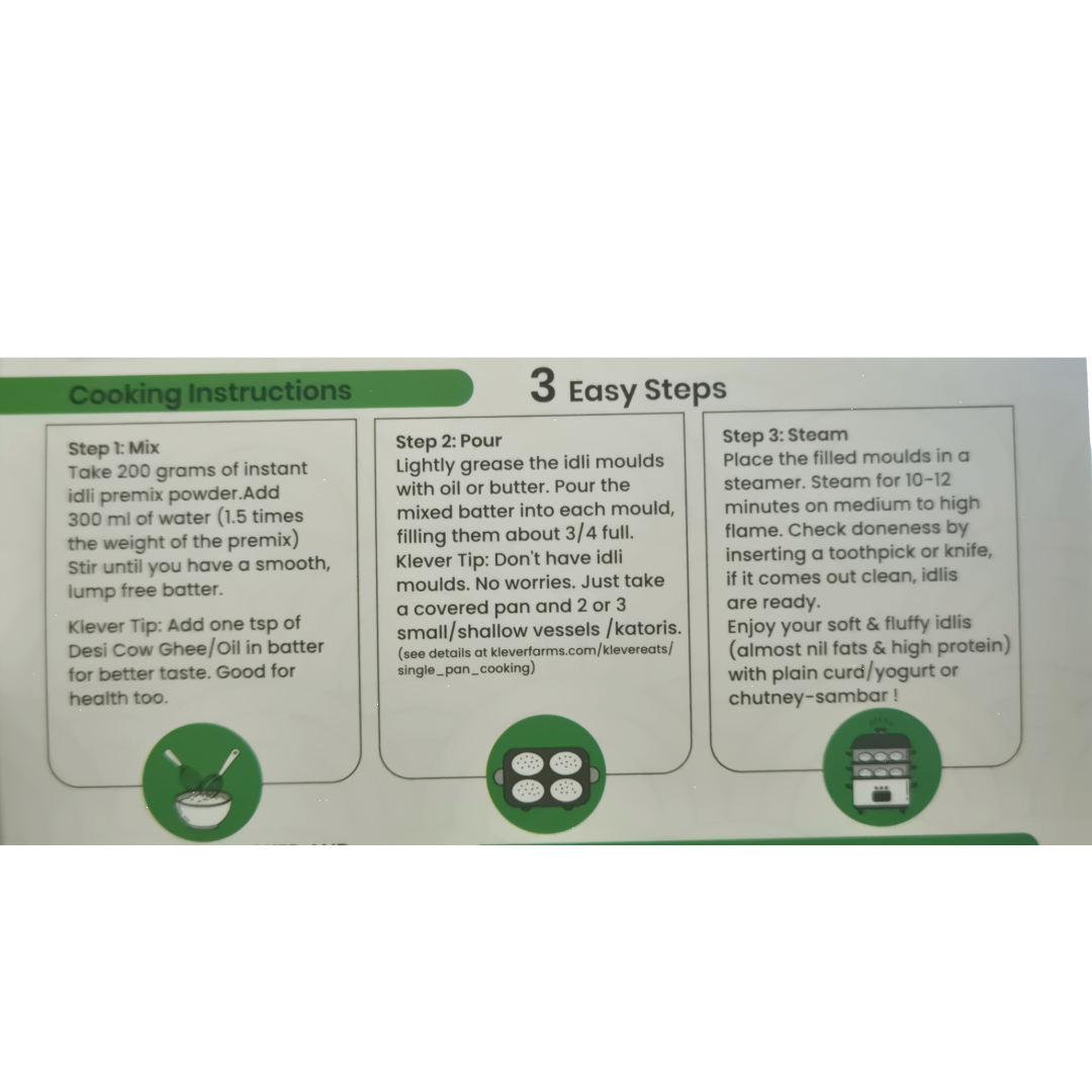 Ragi Idli (Finger Millet) Instant Pre-Mix