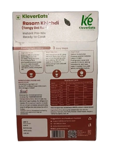 Rasam Khichdi (Tangy Dal Rice) Instant Pre-Mix