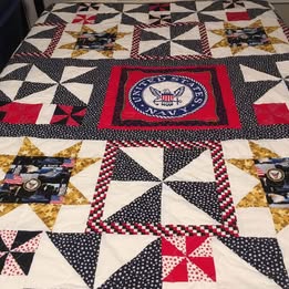 U.S. Navy Themed Patchwork Quilt