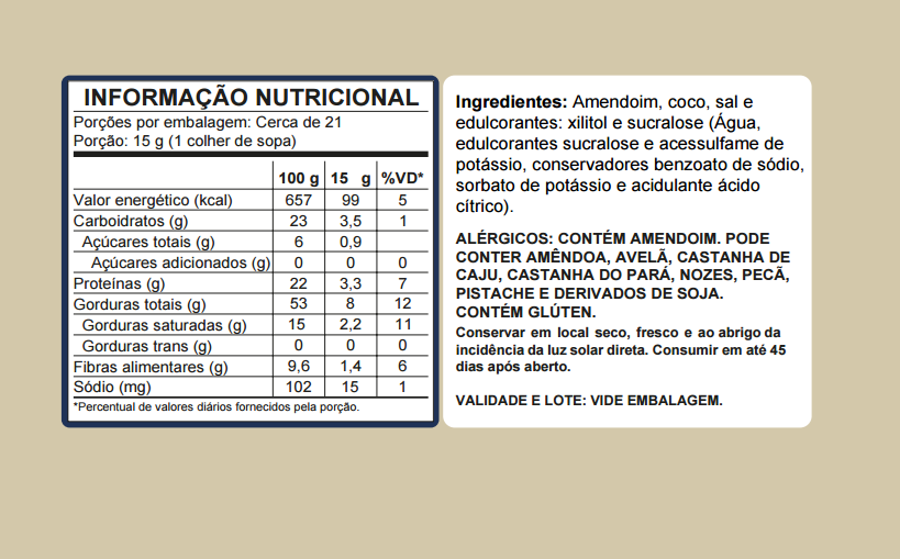 Pasta de Amendoim Sabor Cocada