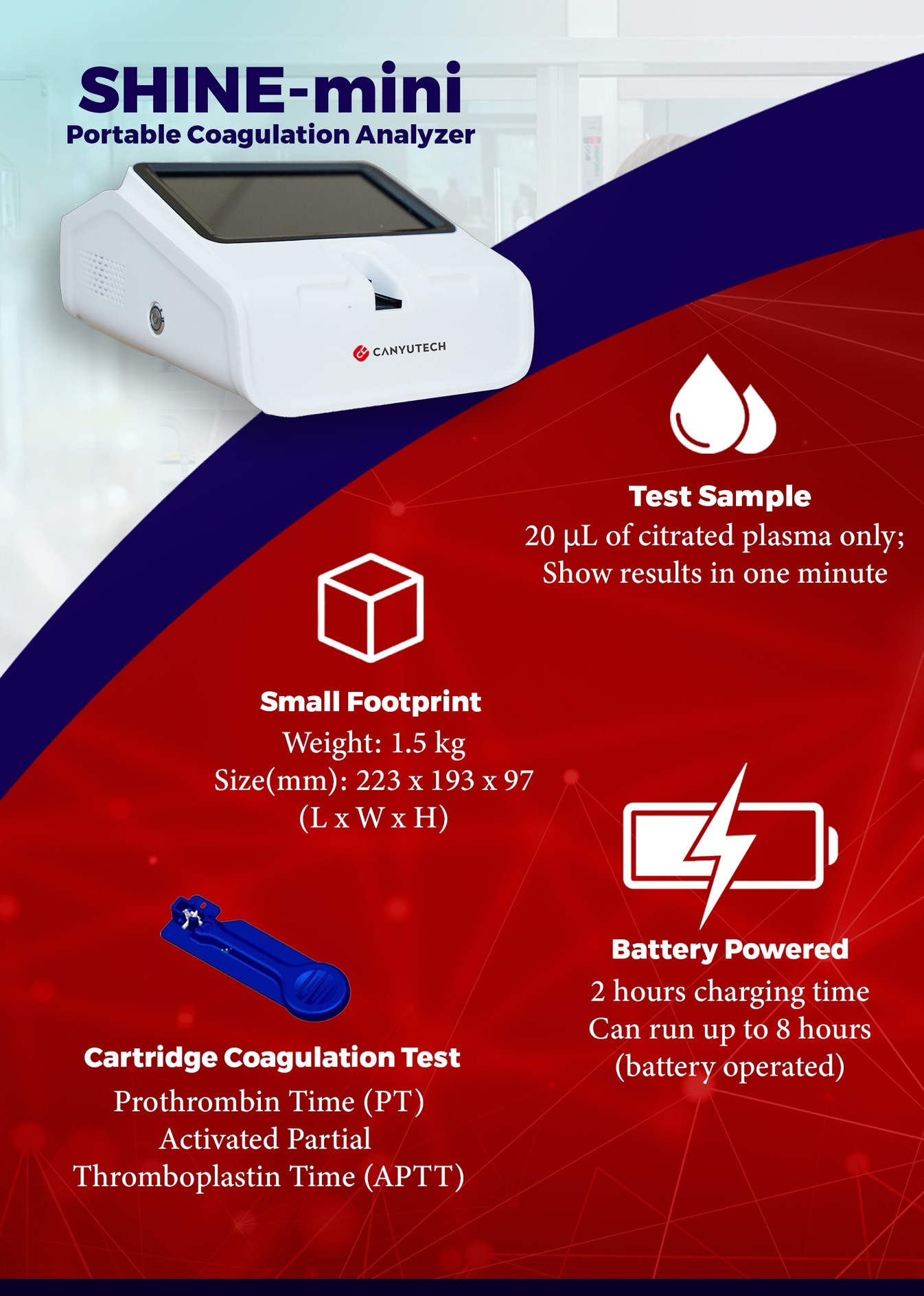 SHINE-mini Portable Coagulation Analyzer