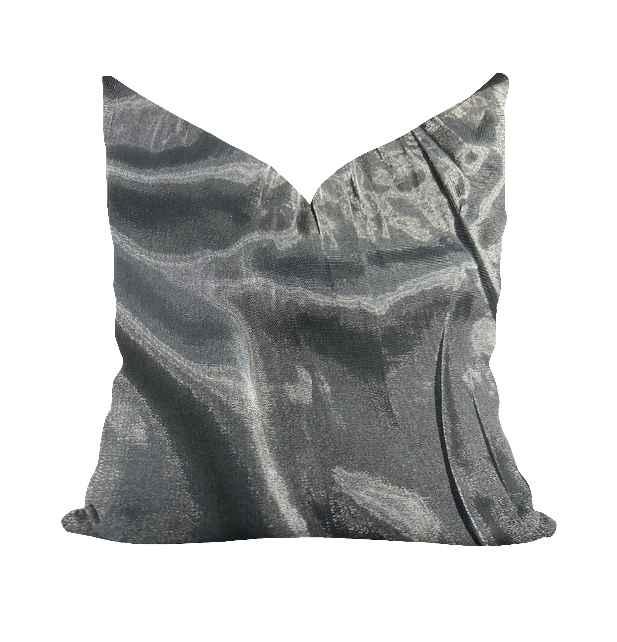Silver Satin Decorative Pillow Cover