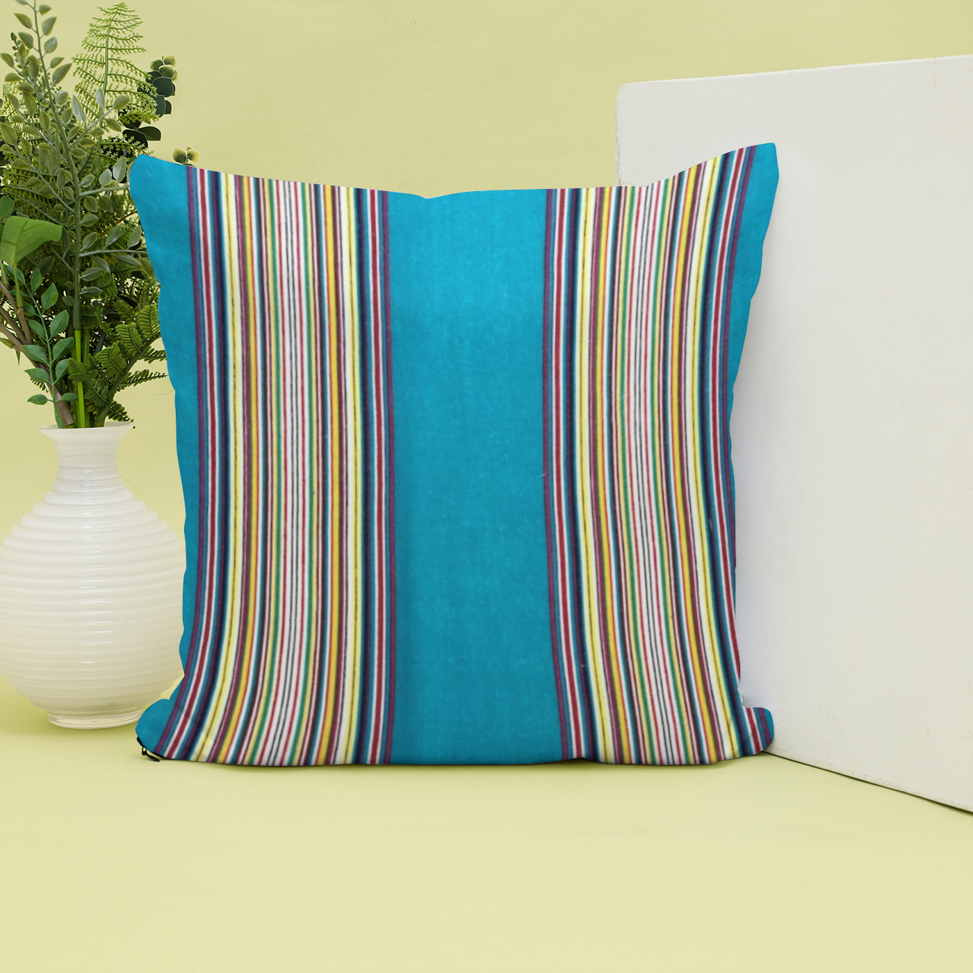 Colorful Striped Pillow Cover