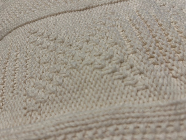 Knitted White Pillow Cover