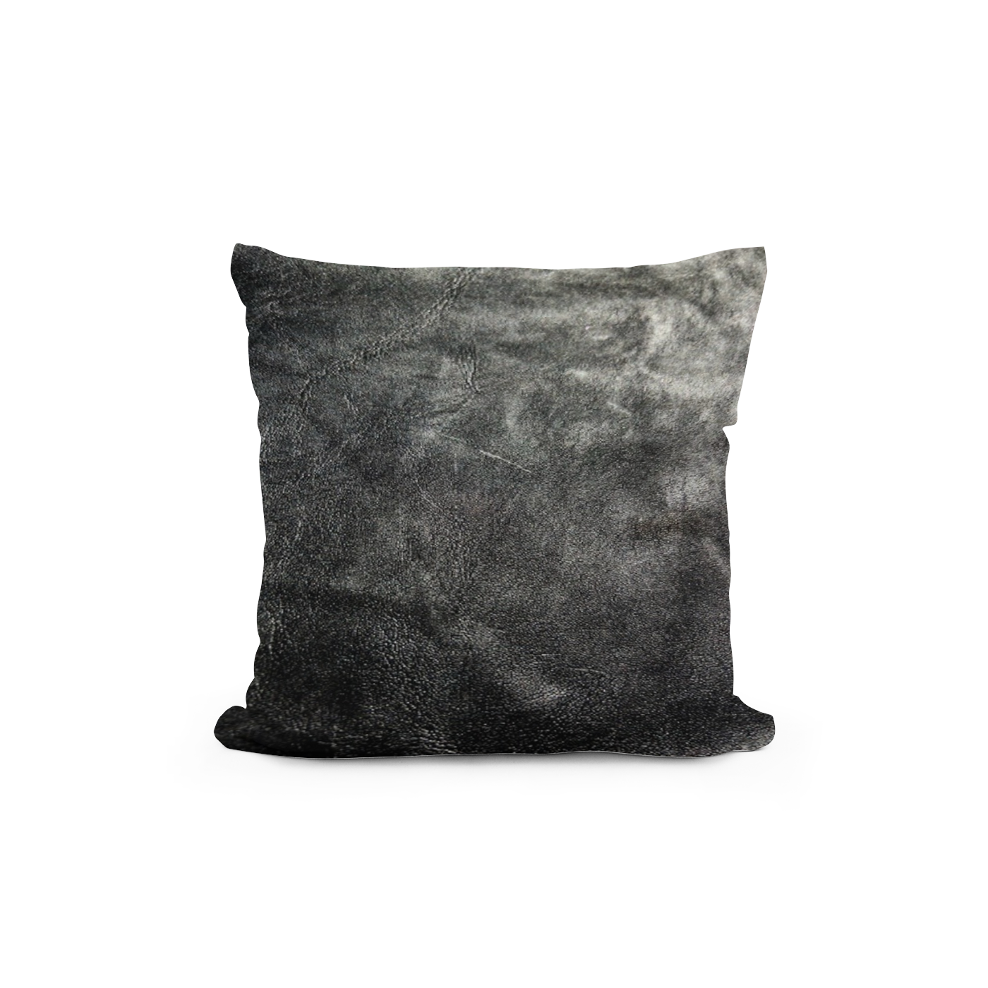 Black Faux Leather Pillow Cover