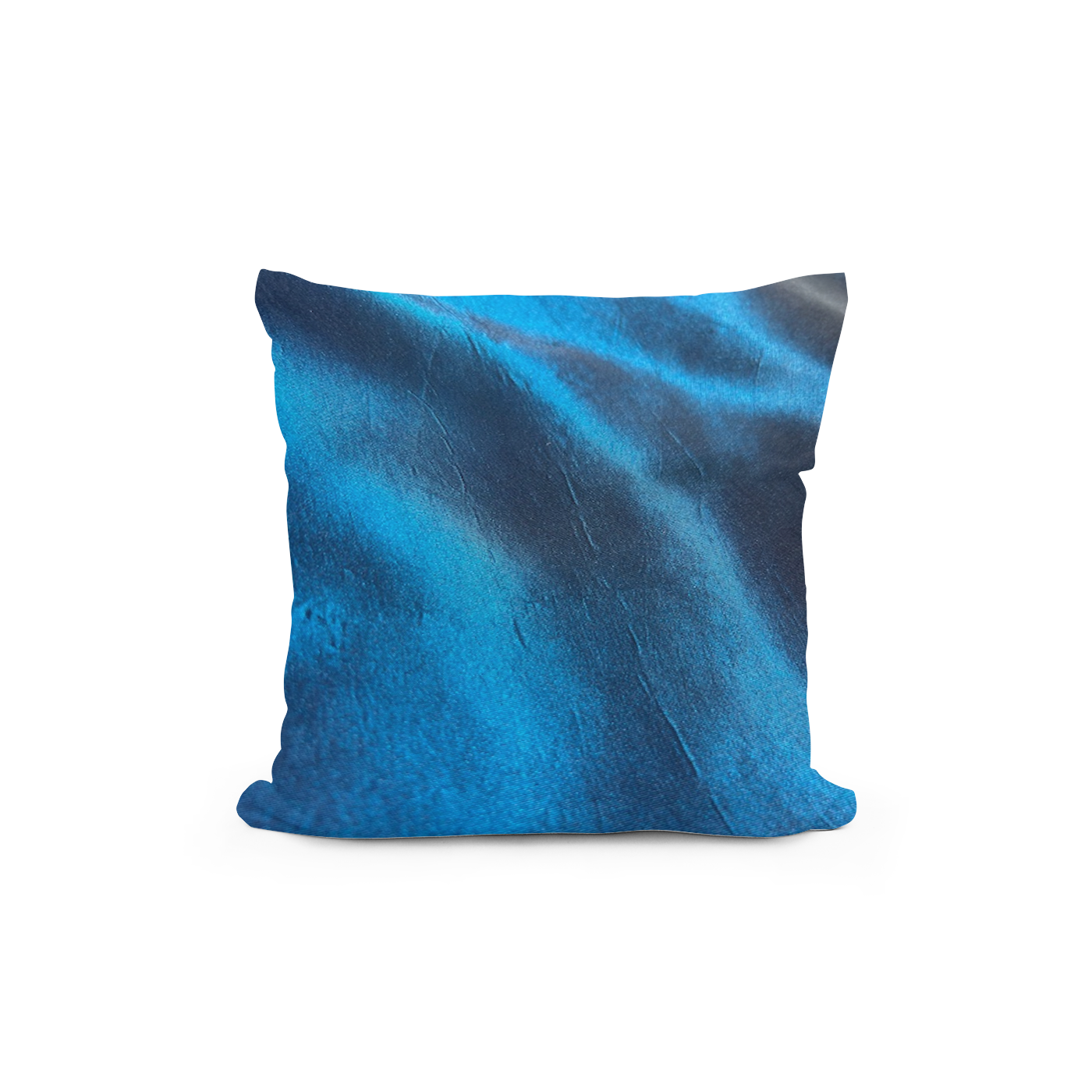 Blue Taffeta Pillow Cover