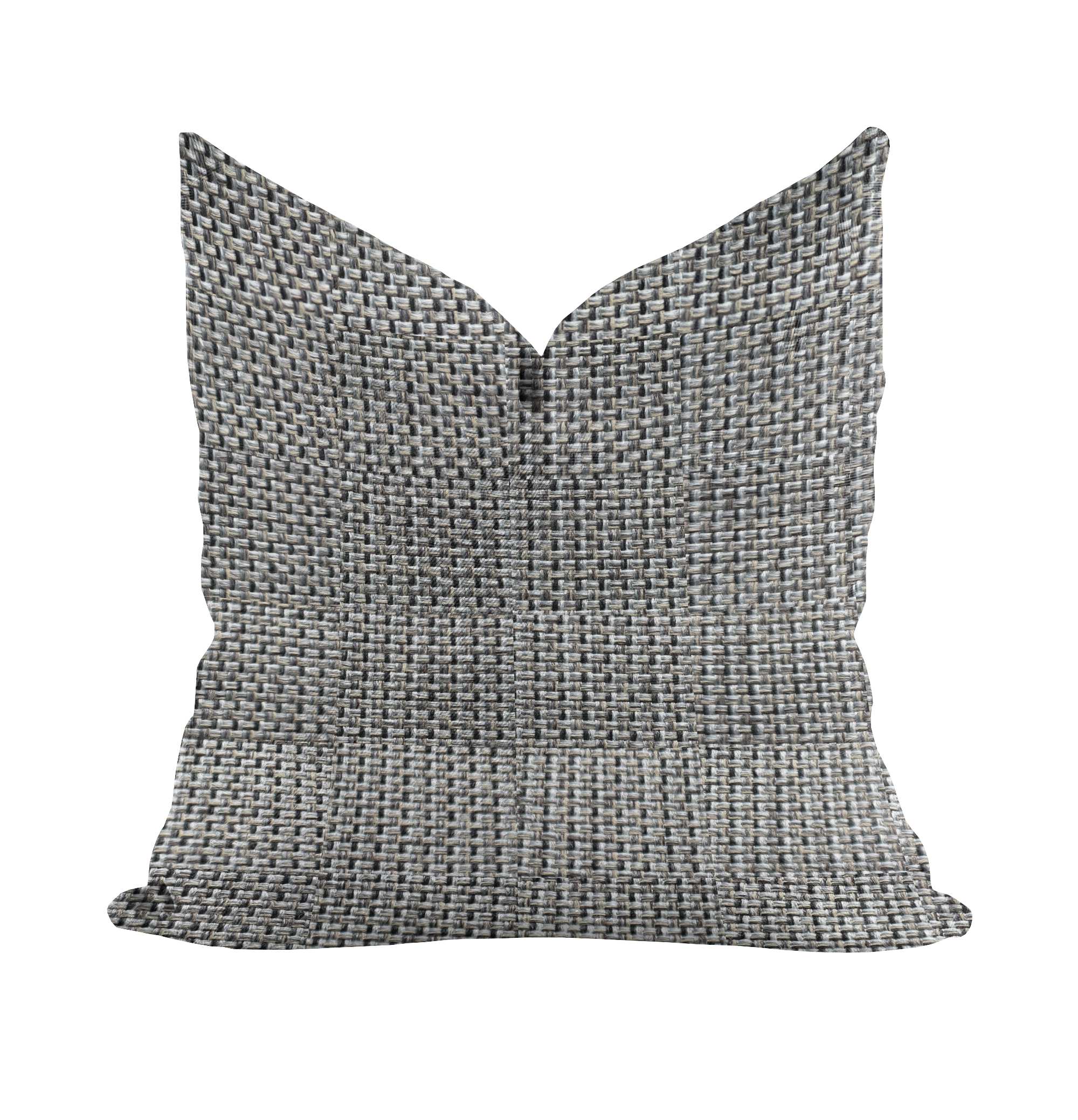 Textured Decorative pillow cover - gray/white
