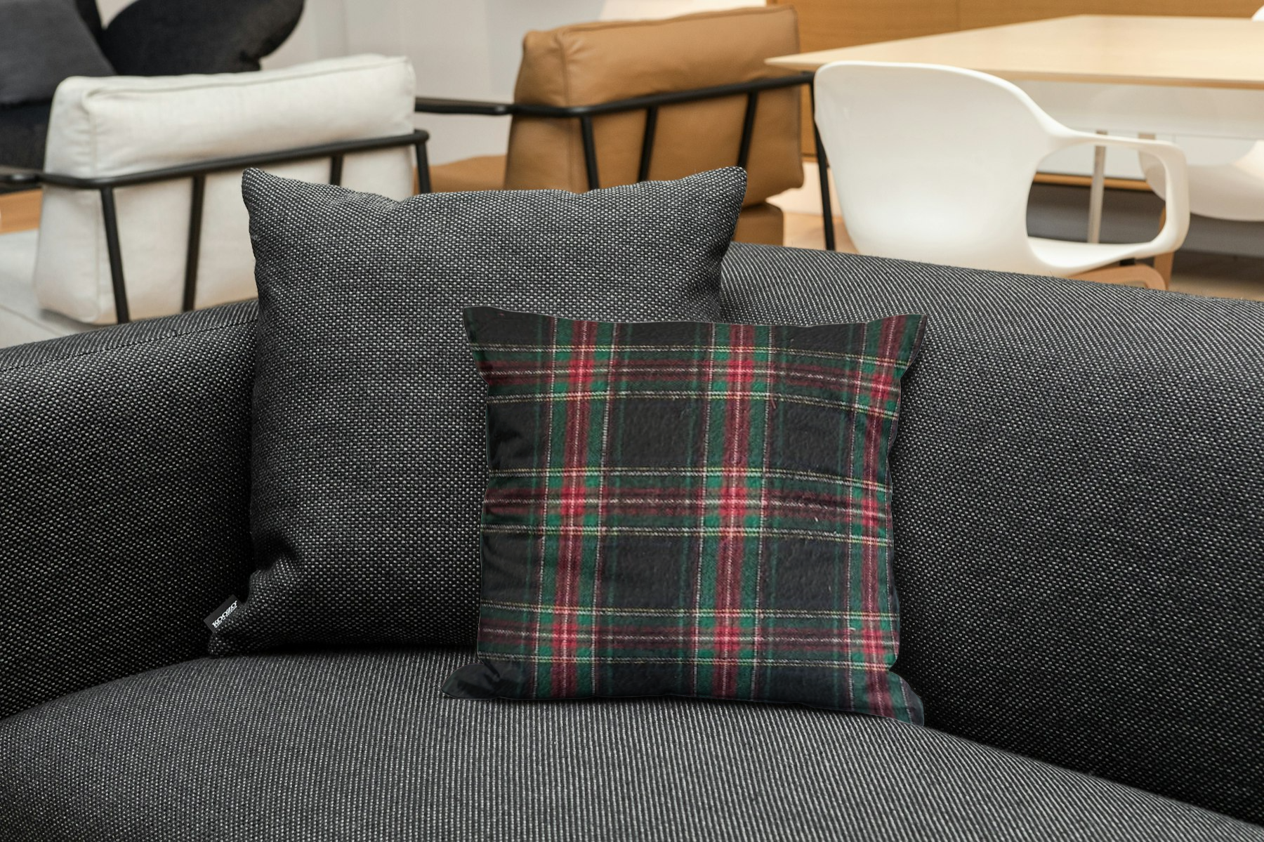 Plaid Decorative Pillow Cover
