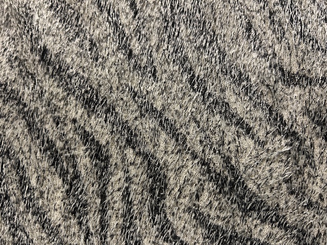 Silver Zebra Faux Fur Decorative Pillow