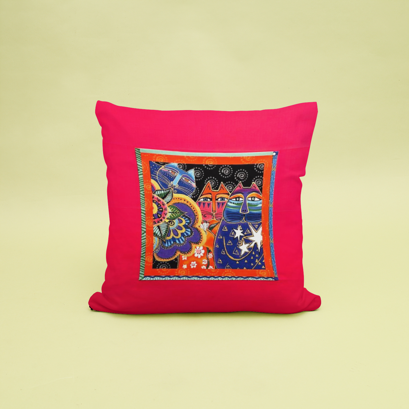 Red Kitty pillow cover