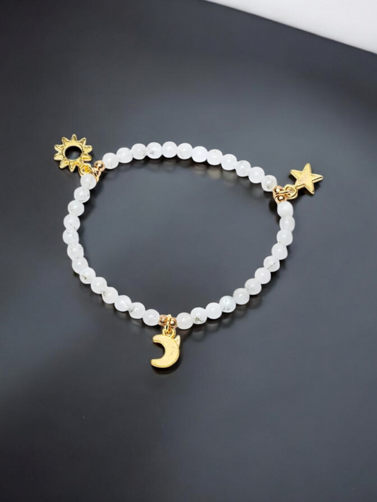Mondstein Armband "Sonne, Mond, Stern"