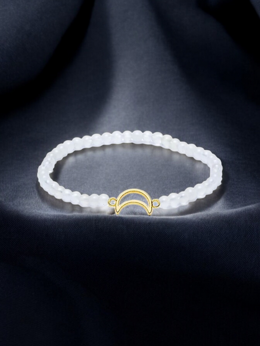 Mondstein Armband mit MetallanhĂ€nger đ