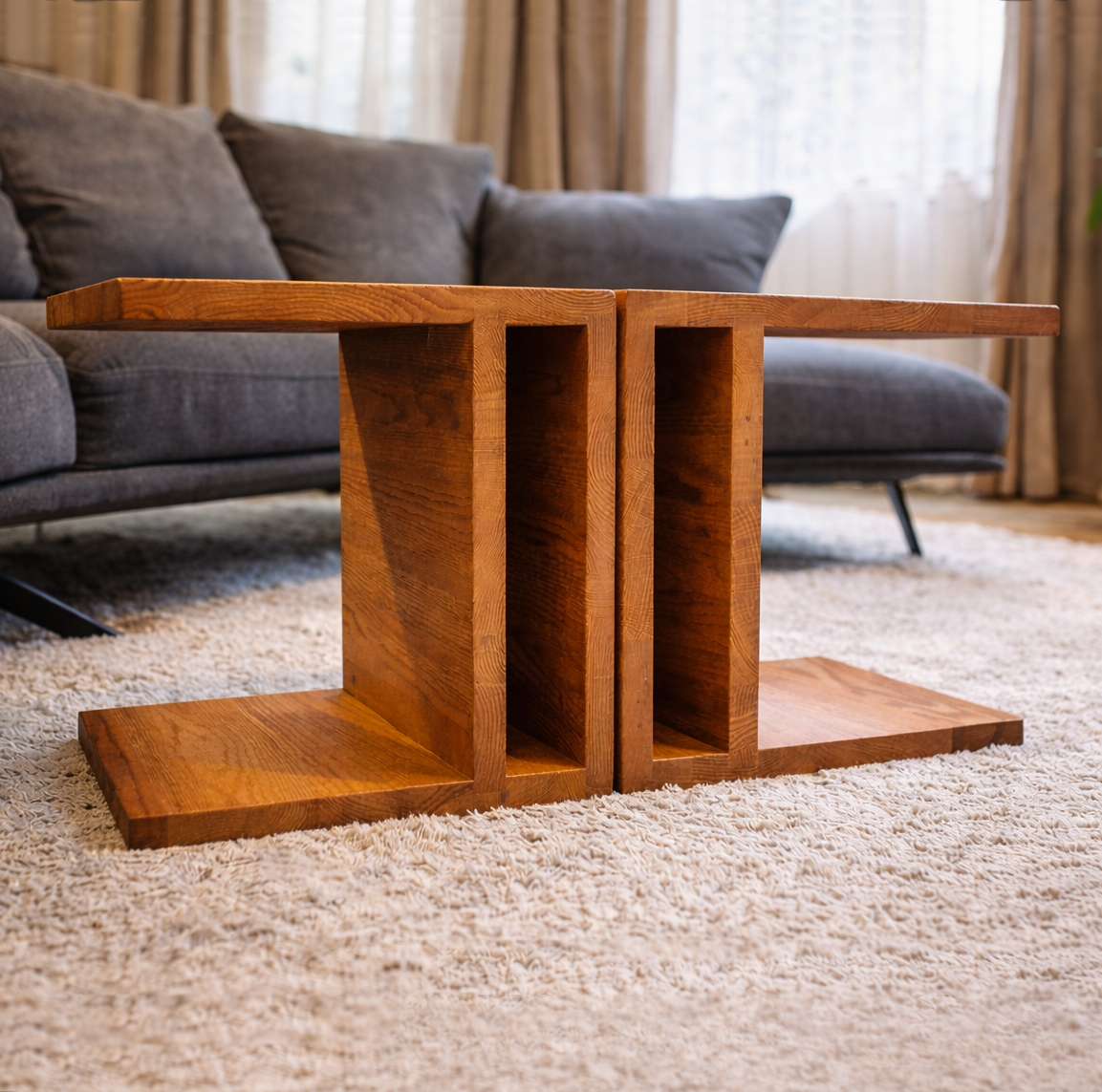 Table de canapé en chêne - Eiken bijzettafel