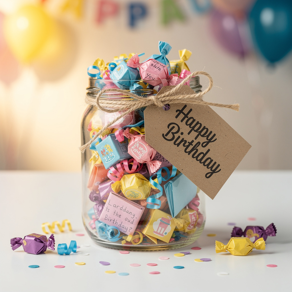 Birthday Candy Jar
