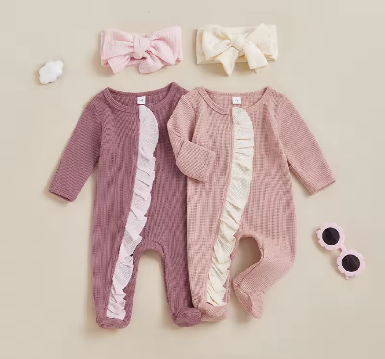 Baby Girls Ruffle Romper Set